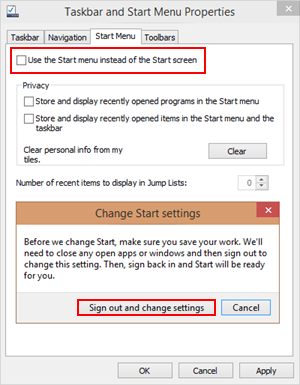 Windows 10 - Use the Start screen instead of the Start menu (www.kunal-chowdhury.com)