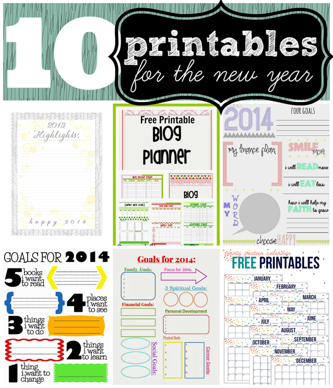 10 printables for the new year #newyear #organizing #printable