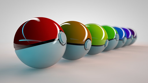 Colorful Pokeballs Colorful Pokeballs