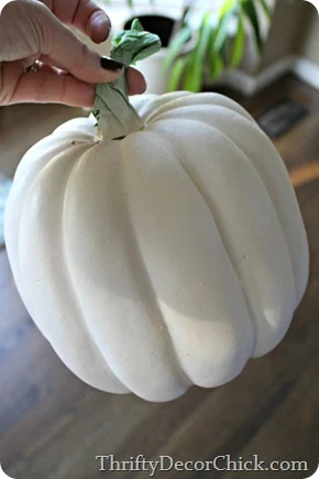chalky painted pumpkins