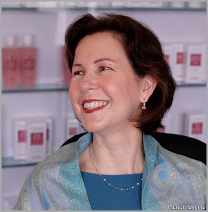 Marion Simms, aesthetician extraordinaire and owner of SkinSense Wellness Spa in Los Angeles.