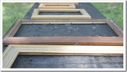 Spray Painting Picture Frames