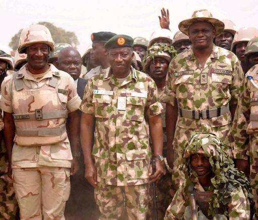 PHOTOS: President Goodluck Jonathan Pays Surprise Visits To Northern Towns Mubi And Baga Reclaimed By Nigerian Army From Boko Haram 12