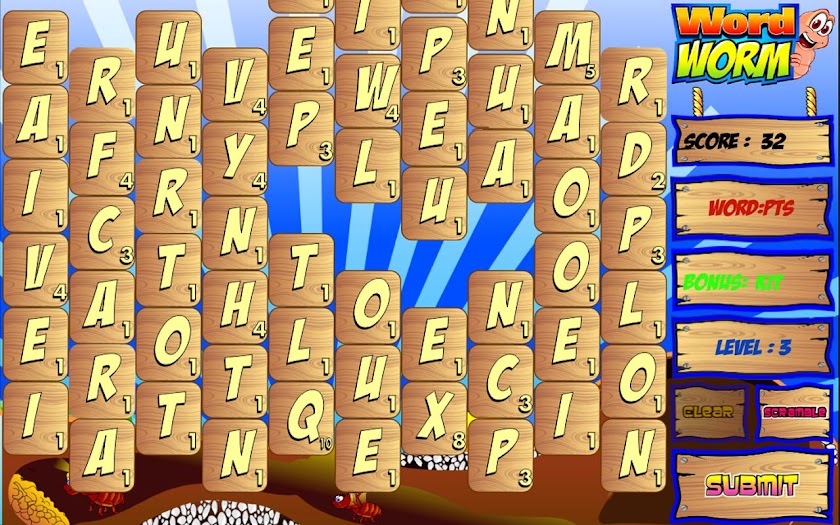 Word Worm HD Screen 2