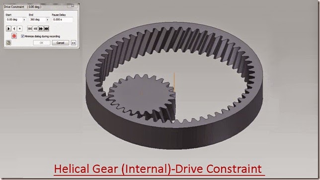 Helical Gear (Internal) - Drive Constraint