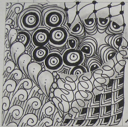 Tangled Up In Art: One Zentangle a Day - Day 28: Colored Tangled Journaling
