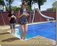 me and katrina being bunny rabbits