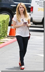Emma Roberts in Tight Black Pants Leaving The Coffee Bean in LA-02-560x908