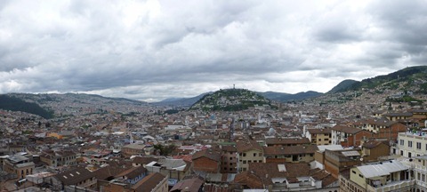 Southern Quito (and the Virgen) from the Basilica.