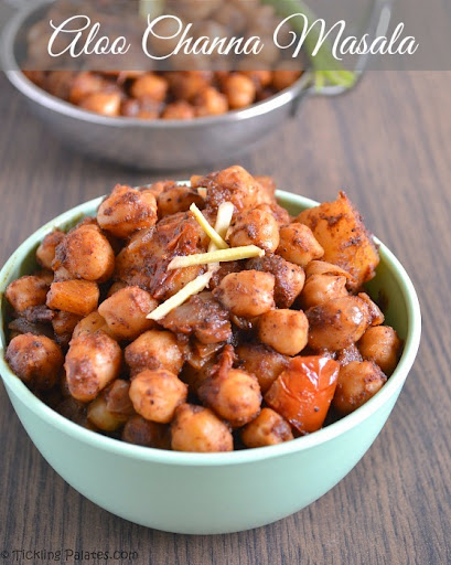 Aloo Chana Masala | Aloo Chole Recipe | Side Dish For Chapathi