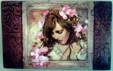Young girl surround by blossoms by Annie Henrie 2011