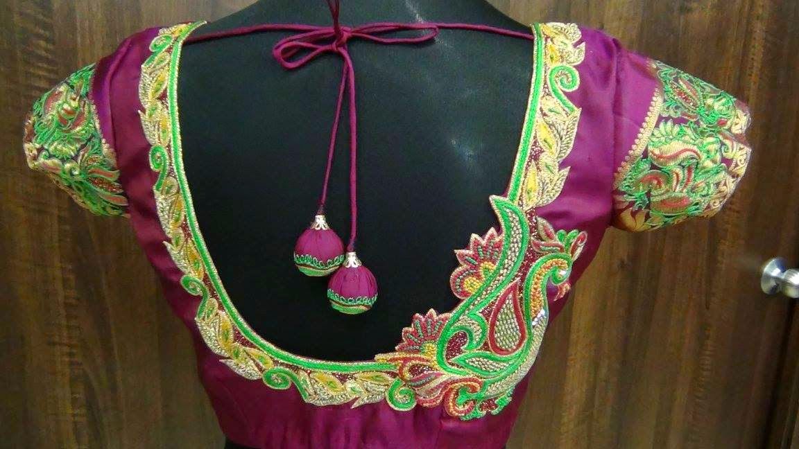 Designer Blouse Images: Peacock Design Blouse