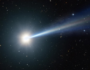 ilustração de um quasar distante