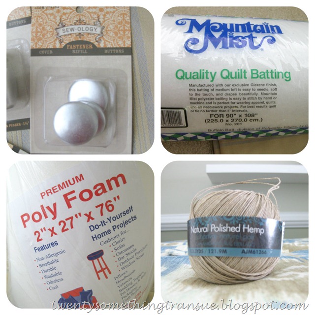 {twenty}something How To Make An Upholstered Tufted Ottoman