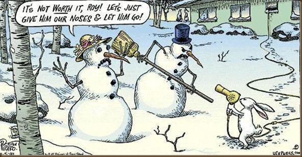 Snowmen being robbed