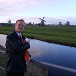 in front of the zaanse schans in zaandam in Zaandam, Netherlands 