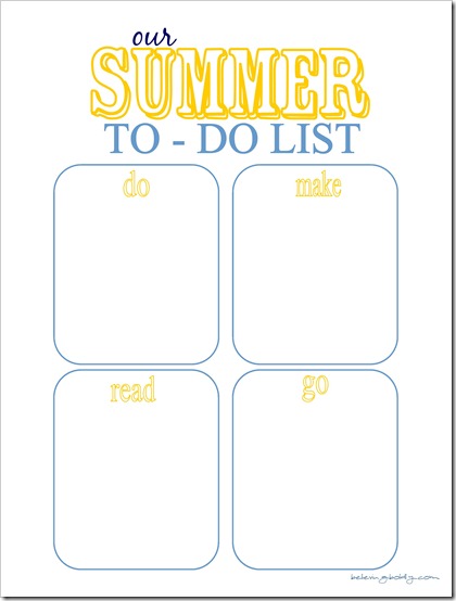Summer To Do List 3 - SJB