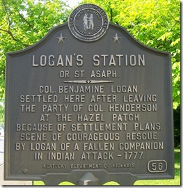 Logan's Station or St Asaph marker in Stanford, KY