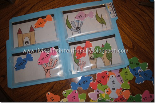 Subtraction Fish File Folder Game 1st Subtraction Fish File Folder Game 1st