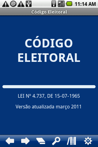 Android application Brazilian Electoral Code screenshort