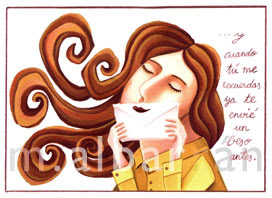 textos de Gloria Fuertes Ilustrados y cuando tu me recuerdas ya te envie un beso antes