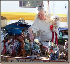 Dolly and Fergie in a flea market