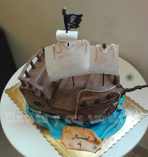 Cintita Sus Tartitas Y M S Cositas Barco Pirata Tarta De Fondant