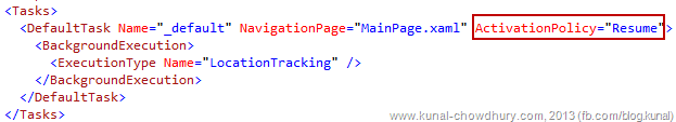 Fast App Resume configuration in app manifest file Fast App Resume configuration in app manifest file