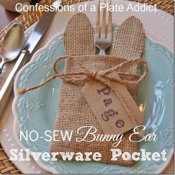 CONFESSIONS OF A PLATE ADDICT No-Sew Bunny Ear Silverware Pocket