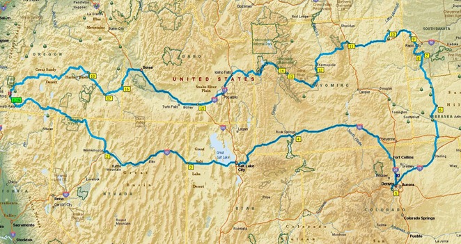 route map Colorado 2012