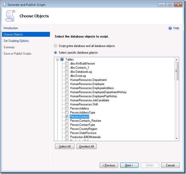 How to backup SQL table ?  