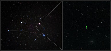estrela SDSS J102915+172927 na constelação de Leão