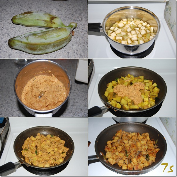 Spicy vazhakkai fry process