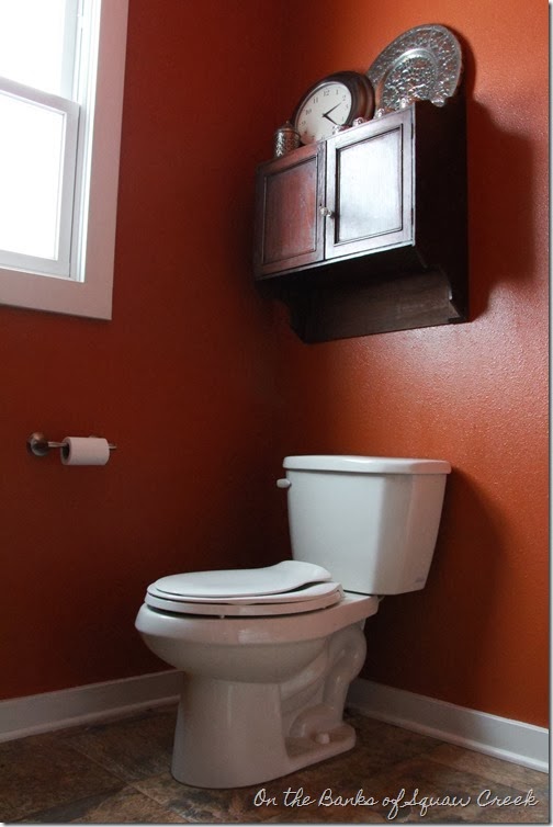 cabinet above the toilet