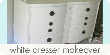 white dresser makeover