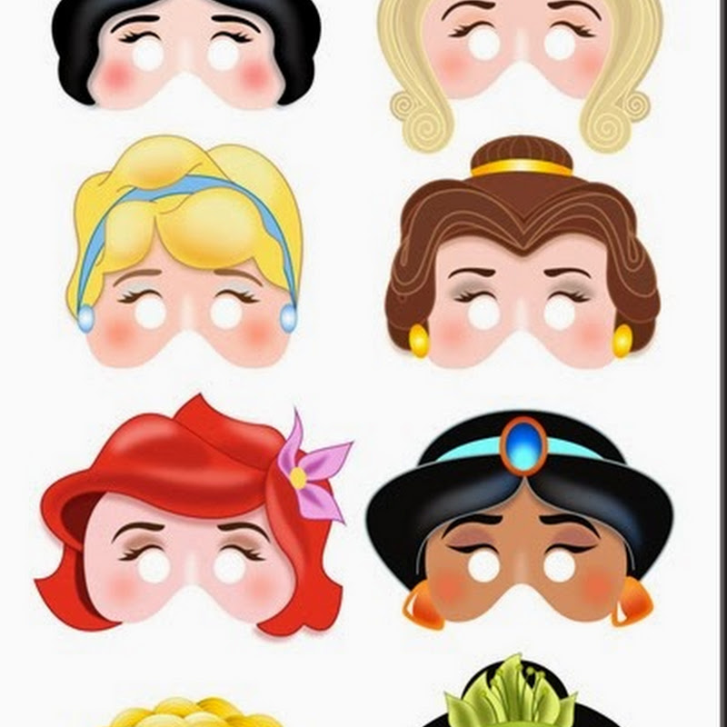 Máscaras de princesas Disney para imprimir