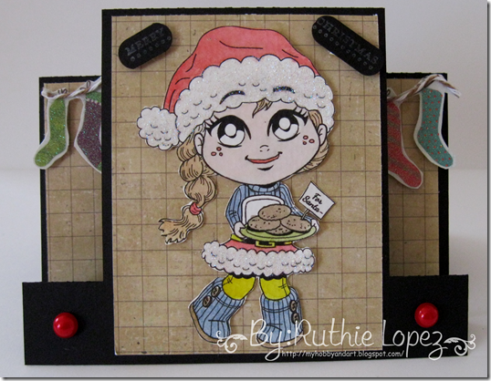 Kenny K digis - Santa Cookies - Center Step Card - Silhouette Cameo - 613 Avenue Create - Ruthie Lopez DT 3