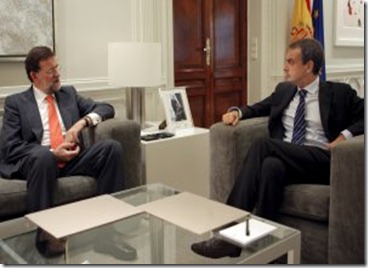 zapatero y Rajoy en la mon