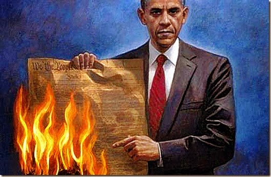 Obama Burning Constitution 2