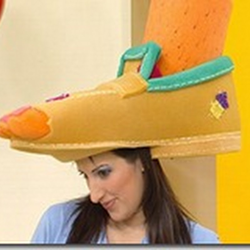 Sombrero en forma de zapato con moldes