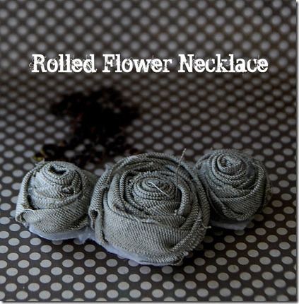 rolled flower necklace