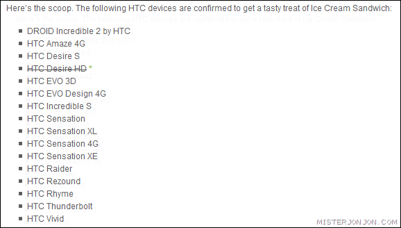 HTC Desire HD Android 4.0 Ice Cream Sandwich Update