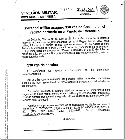 ASEGURAMIENTO POR PERSONAL MILITAR