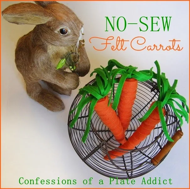 CONFESSIONS OF A PLATE ADDICT No-Sew Felt Carrots