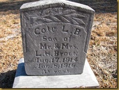 Cole L.B. Brock Tombstone