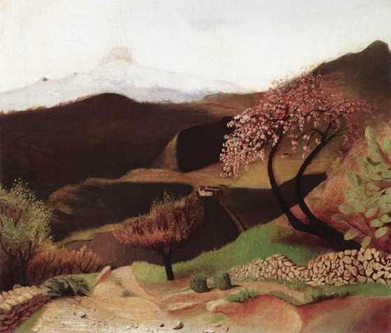 Blossoming Almonds (Landscape in Italy), 1901,Tivadar Kosztka Csontváry