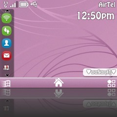 Orange Homescreen in wallpaper