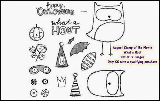 2014 - August SOTM - What A Hoot from Close to My Heart Owl Stamp set Happy Owloween!