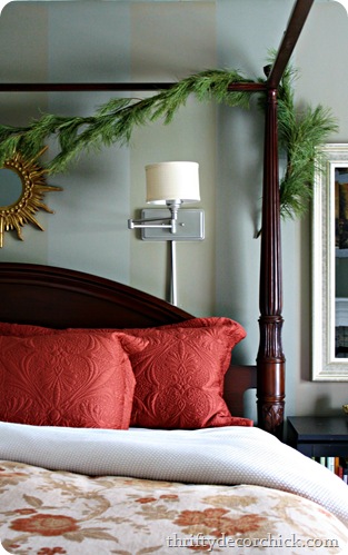 greenery over bed