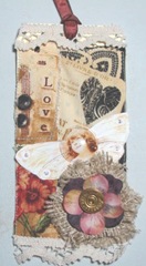 collaged fabric tag 1.2.2012
